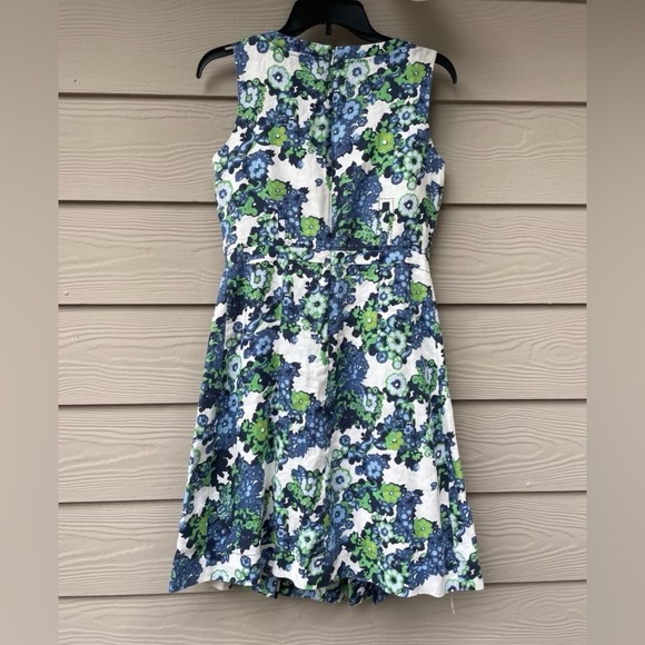 Tory Burch White Blue & Green Casual Dress - Picture 12 of 12